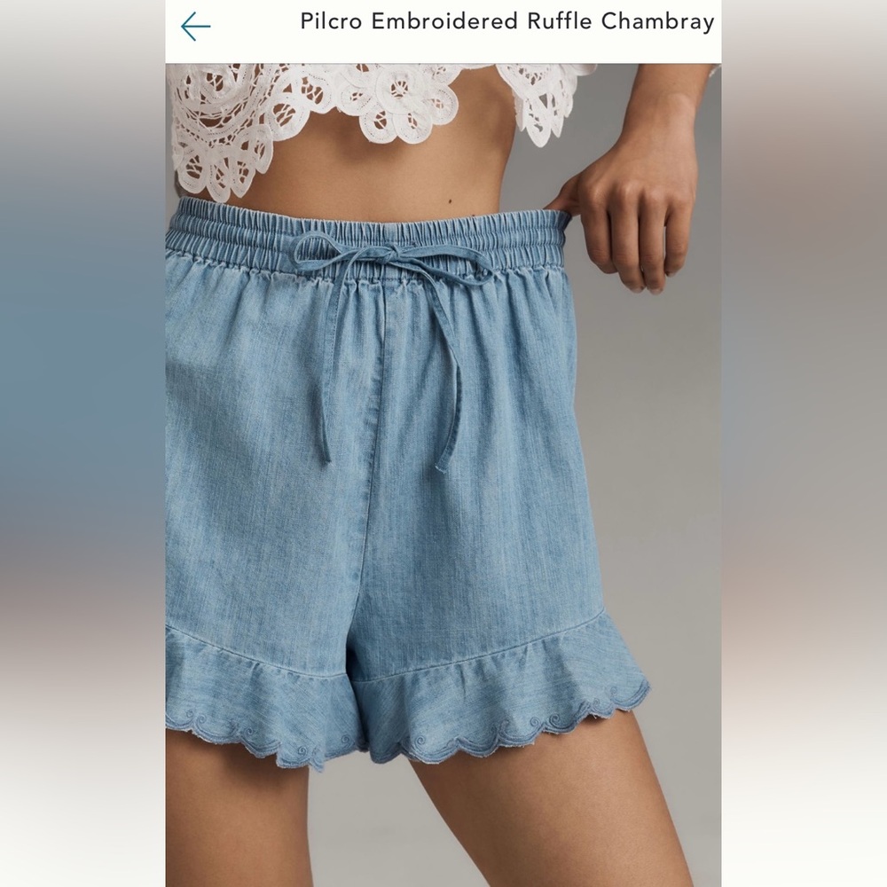 Pilcro Anthropologie Chambray Shorts - Picture 5 of 7